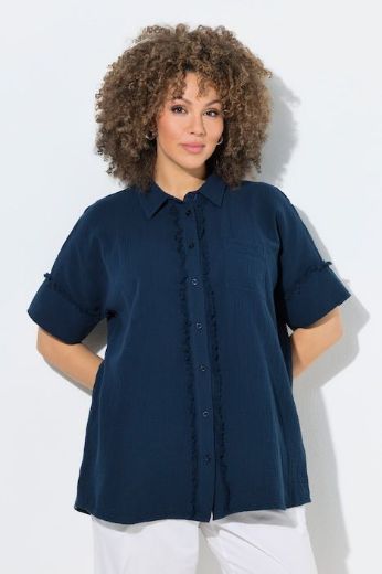 Moda za polnejše Bluza kratkih rukava od muslina plus velikost, xxl, Ulla Popken in Johann Popken (JP1880)