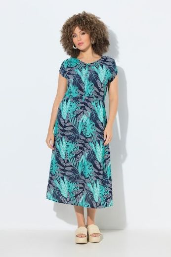 Moda za polnejše Haljina midi A kroja kratkih rukava plus velikost, xxl, Ulla Popken in Johann Popken (JP1880)