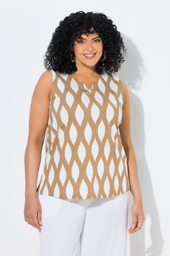 Moda za polnejše Majica bez rukava s izrezom plus velikost, xxl, Ulla Popken in Johann Popken (JP1880)