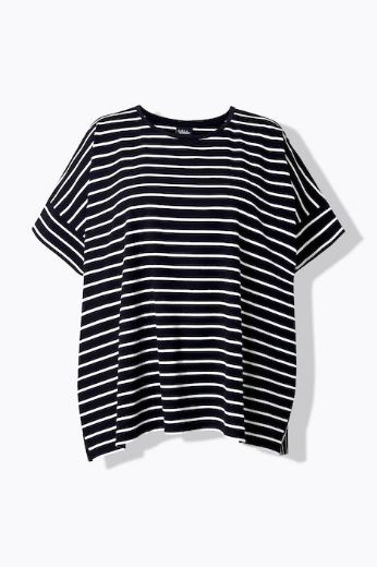 Moda za polnejše Pončo šireg kroja prugasti plus velikost, xxl, Ulla Popken in Johann Popken (JP1880)