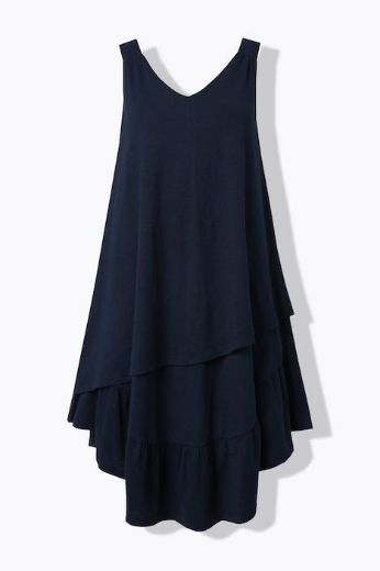 Moda za polnejše Haljina midi bez rukava pamučna plus velikost, xxl, Ulla Popken in Johann Popken (JP1880)