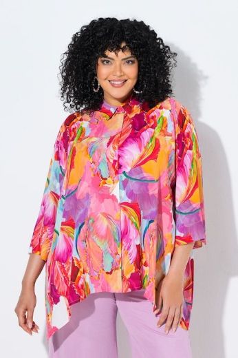 Moda za polnejše Bluza 3/4 rukava A kroja plus velikost, xxl, Ulla Popken in Johann Popken (JP1880)