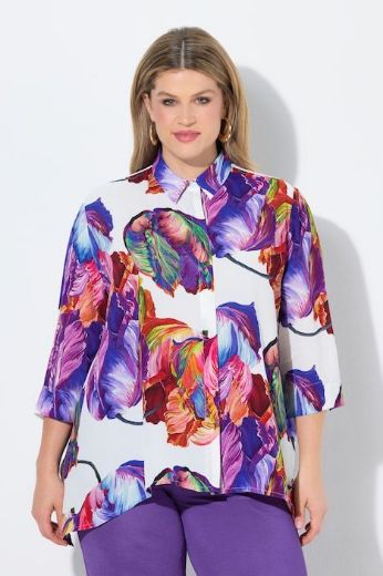 Moda za polnejše Bluza 3/4 rukava A kroja plus velikost, xxl, Ulla Popken in Johann Popken (JP1880)