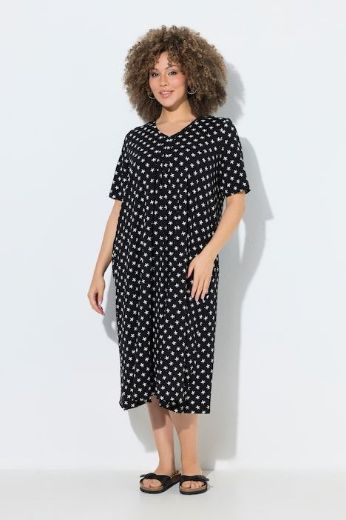 Moda za polnejše Haljina midi kratkih rukava plus velikost, xxl, Ulla Popken in Johann Popken (JP1880)