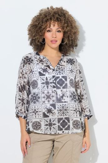Moda za polnejše Tunika 3/4 rukava plus velikost, xxl, Ulla Popken in Johann Popken (JP1880)