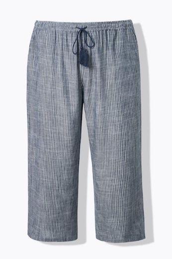 Moda za polnejše Hlače širokih nogavica lanene plus velikost, xxl, Ulla Popken in Johann Popken (JP1880)