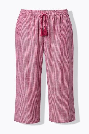 Moda za polnejše Hlače širokih nogavica lanene plus velikost, xxl, Ulla Popken in Johann Popken (JP1880)