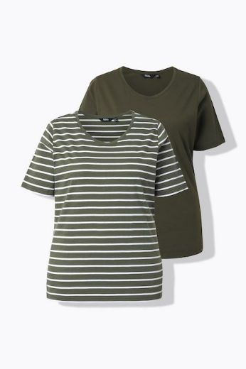 Moda za polnejše Majica kratkih rukava 2 u paketu plus velikost, xxl, Ulla Popken in Johann Popken (JP1880)