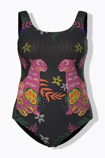 Moda za polnejše Kupaći kostim jednodijelni mekanih košarica plus velikost, xxl, Ulla Popken in Johann Popken (JP1880)