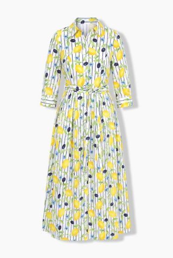 Moda za polnejše Haljina maxi s kragnom rukavi 3/4 plus velikost, xxl, Ulla Popken in Johann Popken (JP1880)