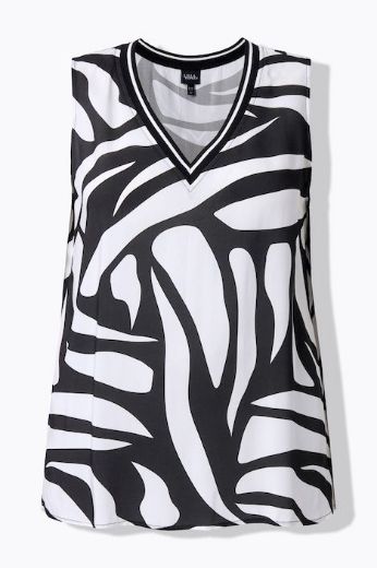 Moda za polnejše Majica bez rukava zebra uzorka plus velikost, xxl, Ulla Popken in Johann Popken (JP1880)