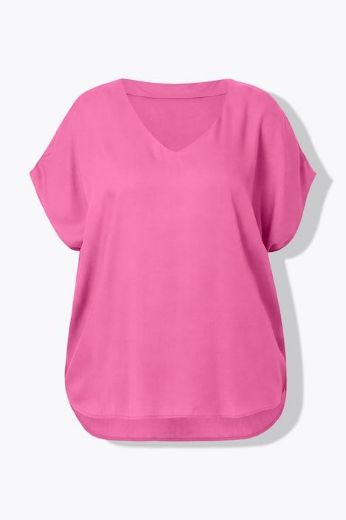 Moda za polnejše Bluza kratkih rukava V ovratnika plus velikost, xxl, Ulla Popken in Johann Popken (JP1880)