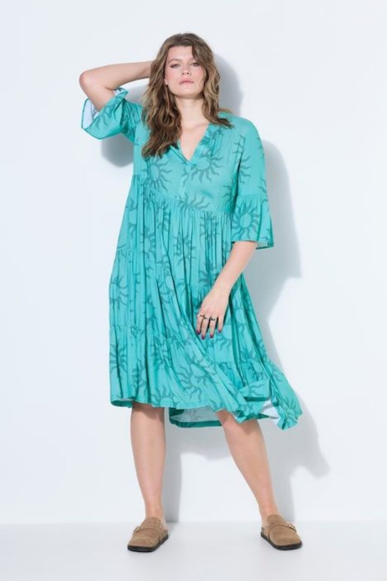 Moda za polnejše Haljina midi A kroja plus velikost, xxl, Ulla Popken in Johann Popken (JP1880)