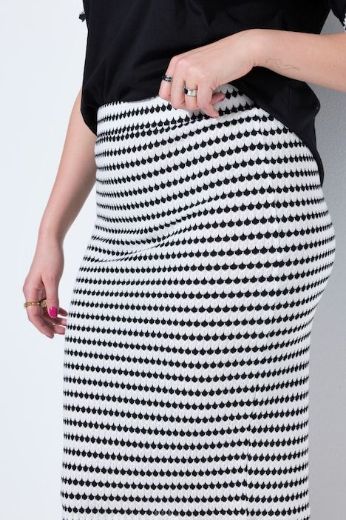 Moda za polnejše Haljina midi strukirana plus velikost, xxl, Ulla Popken in Johann Popken (JP1880)