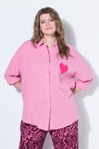 Moda za polnejše Bluza šireg kroja od muslina plus velikost, xxl, Ulla Popken in Johann Popken (JP1880)
