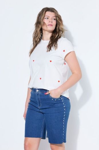 Moda za polnejše Hlače traper kratkih nogavica plus velikost, xxl, Ulla Popken in Johann Popken (JP1880)