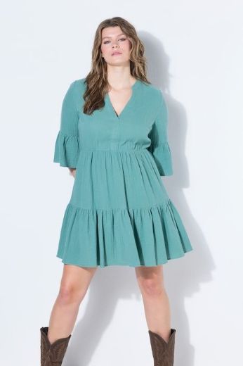 Moda za polnejše Haljina kratkih rukava A kroja plus velikost, xxl, Ulla Popken in Johann Popken (JP1880)