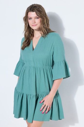Moda za polnejše Haljina kratkih rukava A kroja plus velikost, xxl, Ulla Popken in Johann Popken (JP1880)
