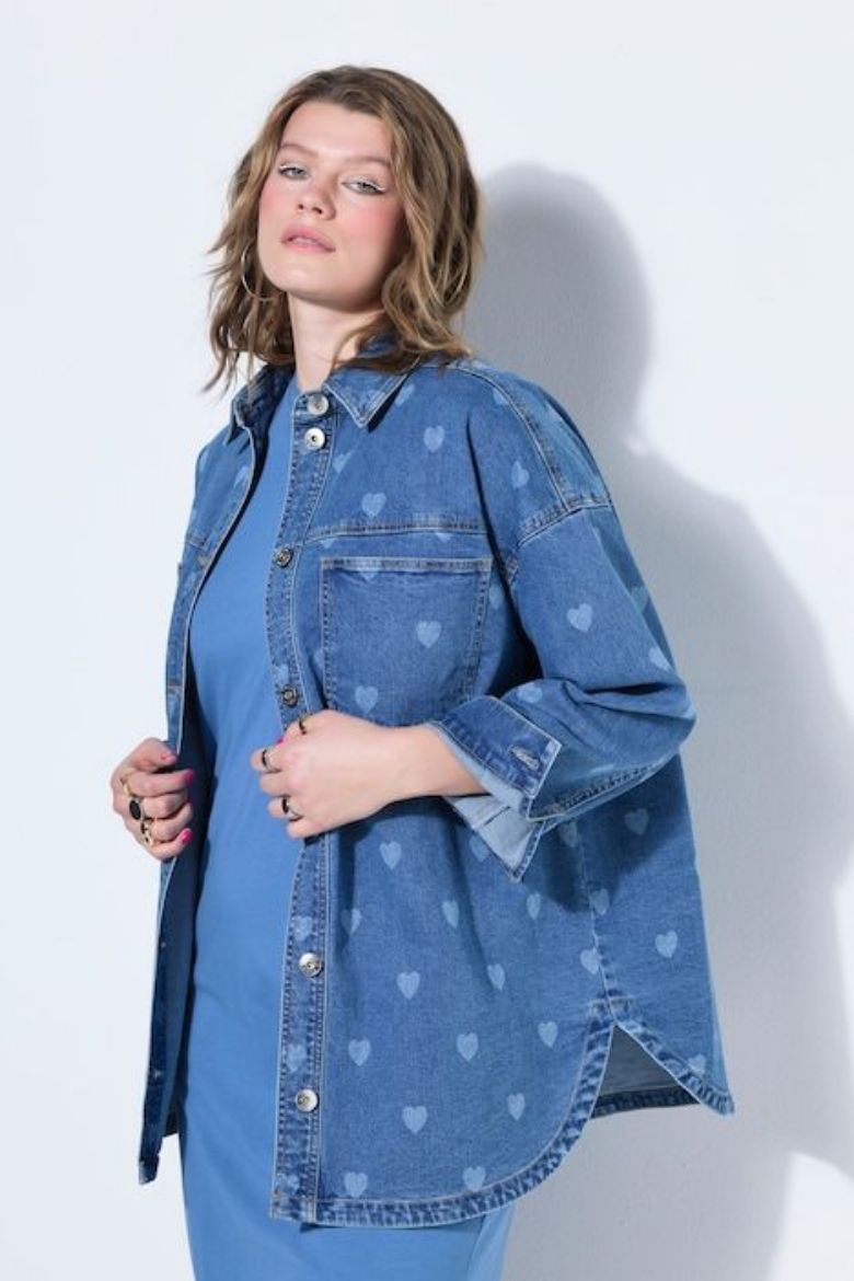 Moda za polnejše Košulja traper šireg kroja plus velikost, xxl, Ulla Popken in Johann Popken (JP1880)