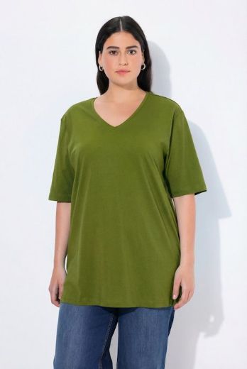 Moda za polnejše Majica V izrez Basic plus velikost, xxl, Ulla Popken in Johann Popken (JP1880)