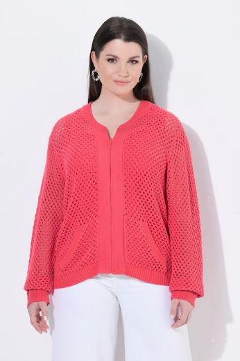 Moda za polnejše Kardigan s patentnim zatvaračem plus velikost, xxl, Ulla Popken in Johann Popken (JP1880)