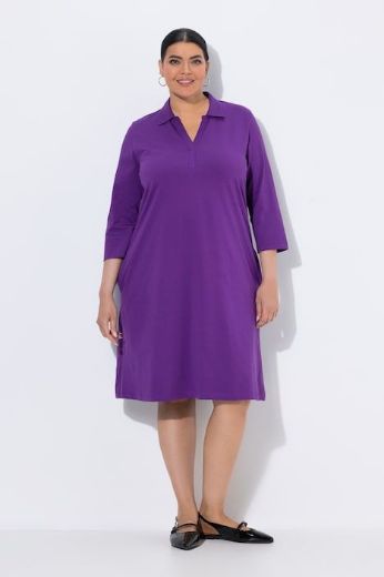 Moda za polnejše Haljina midi 3/4 rukava plus velikost, xxl, Ulla Popken in Johann Popken (JP1880)