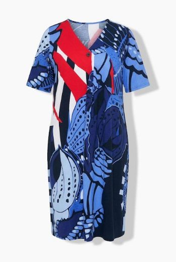 Moda za polnejše Haljina midi kratkih rukava plus velikost, xxl, Ulla Popken in Johann Popken (JP1880)