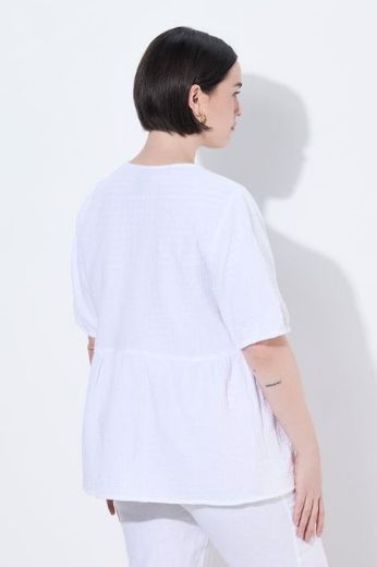 Moda za polnejše Bluza kratkih rukava na vezanje plus velikost, xxl, Ulla Popken in Johann Popken (JP1880)