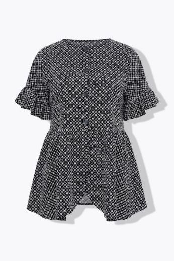 Moda za polnejše Bluza kratkih rukava A kroja plus velikost, xxl, Ulla Popken in Johann Popken (JP1880)