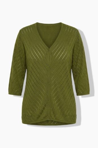 Moda za polnejše Kardigan 3/4 rukava plus velikost, xxl, Ulla Popken in Johann Popken (JP1880)