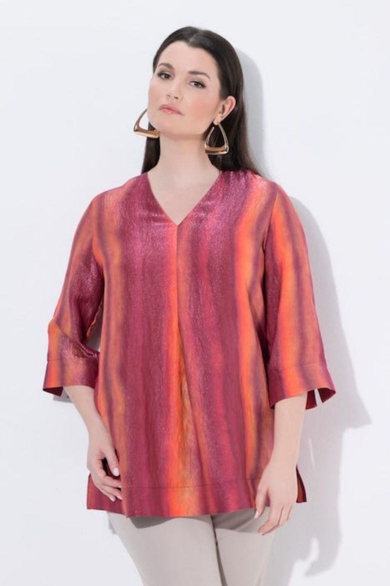 Moda za polnejše Tunika 3/4 rukava V ovratnika plus velikost, xxl, Ulla Popken in Johann Popken (JP1880)