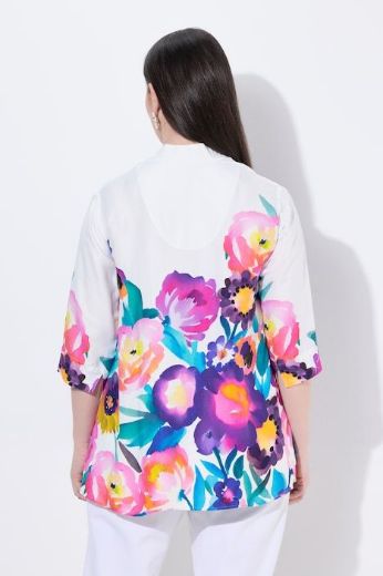 Moda za polnejše Bluza 3/4 rukava A kroja plus velikost, xxl, Ulla Popken in Johann Popken (JP1880)