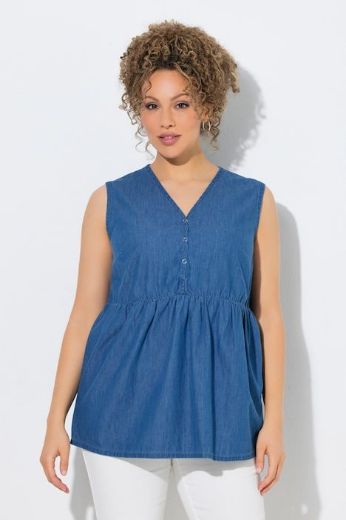 Moda za polnejše Bluza bez rukava V ovratnika plus velikost, xxl, Ulla Popken in Johann Popken (JP1880)