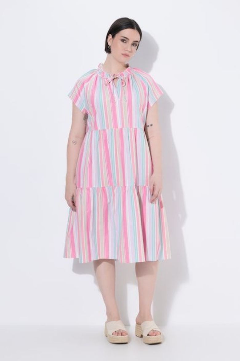 Moda za polnejše Haljina midi kratkih rukava plus velikost, xxl, Ulla Popken in Johann Popken (JP1880)