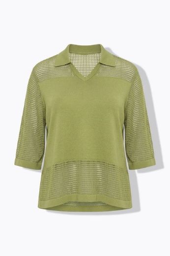 Moda za polnejše Pulover 3/4 rukava V ovratnika plus velikost, xxl, Ulla Popken in Johann Popken (JP1880)