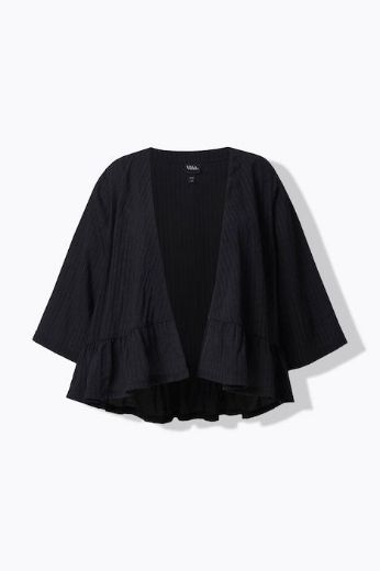 Moda za polnejše Bluza 3/4 rukava na volane plus velikost, xxl, Ulla Popken in Johann Popken (JP1880)
