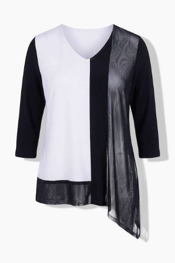 Moda za polnejše Bluza 3/4 rukava asimetričnog kroja plus velikost, xxl, Ulla Popken in Johann Popken (JP1880)