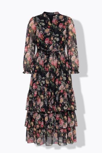 Moda za polnejše Haljina dugih rukava cvjetnog uzorka plus velikost, xxl, Ulla Popken in Johann Popken (JP1880)