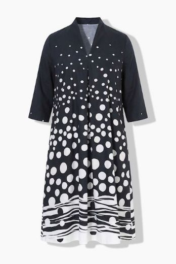 Moda za polnejše Haljina midi 3/4 rukava plus velikost, xxl, Ulla Popken in Johann Popken (JP1880)