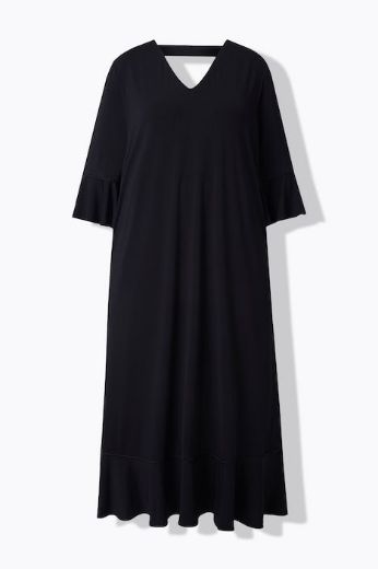 Moda za polnejše Haljina maxi 3/4 rukava na volane plus velikost, xxl, Ulla Popken in Johann Popken (JP1880)
