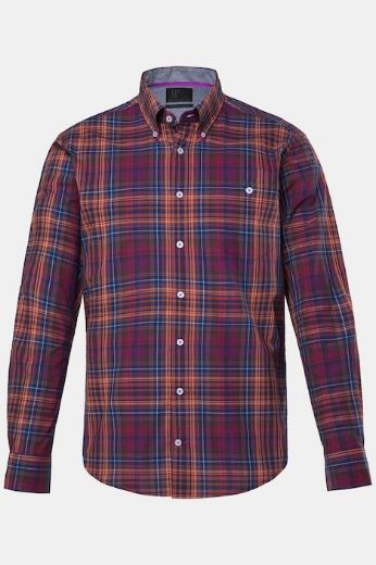 Moda za polnejše Košulja karirana dugih rukava plus velikost, xxl, Ulla Popken in Johann Popken (JP1880)