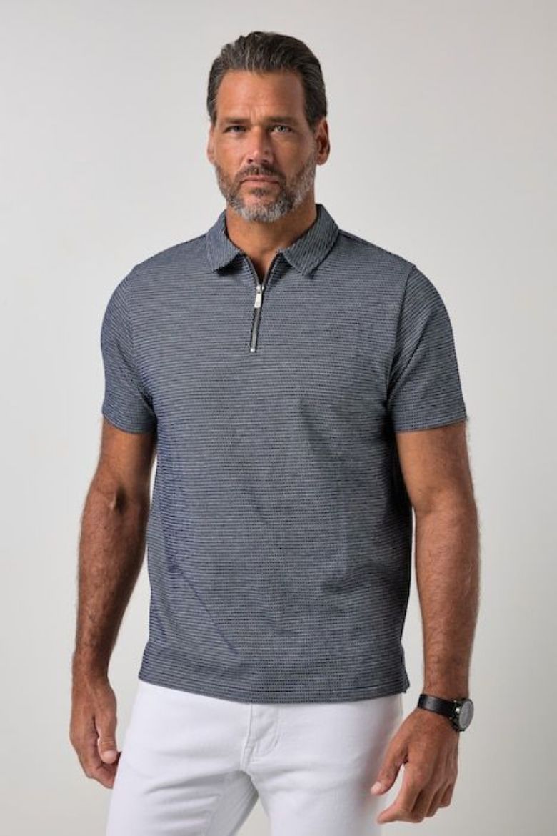 Moda za polnejše Majica polo kratkih rukava plus velikost, xxl, Ulla Popken in Johann Popken (JP1880)