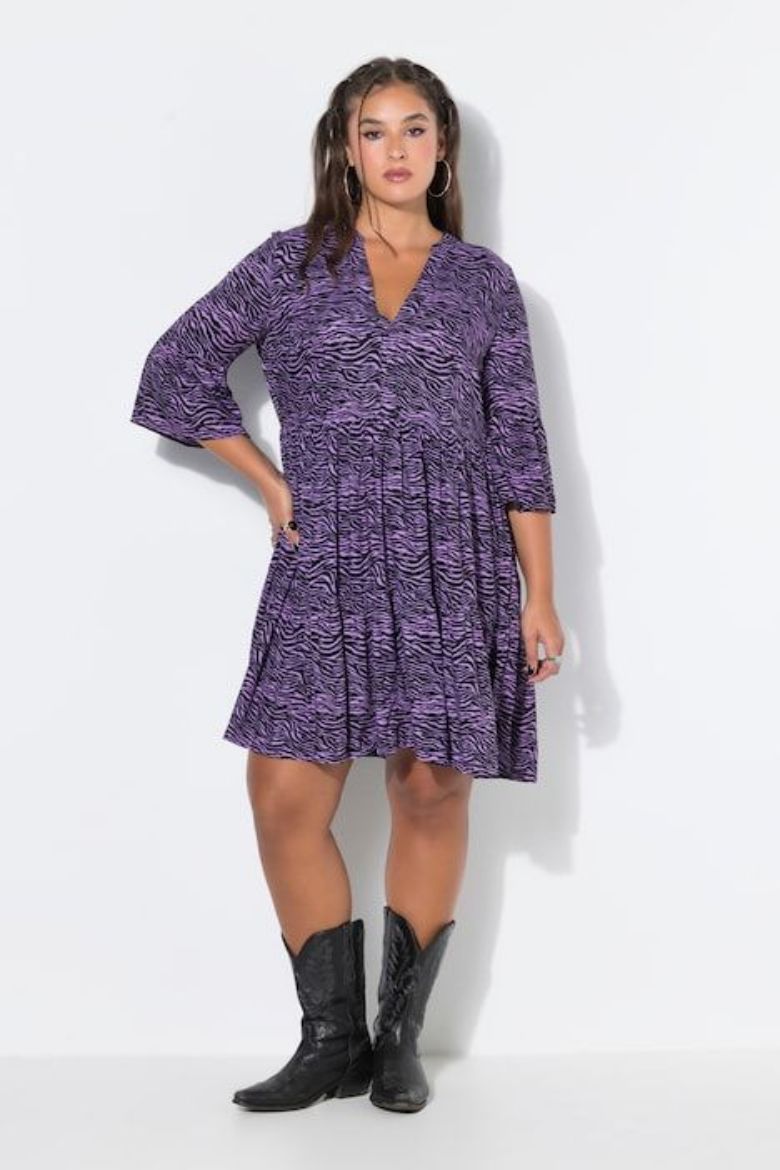 Moda za polnejše Haljina 3/4 rukava A kroja plus velikost, xxl, Ulla Popken in Johann Popken (JP1880)