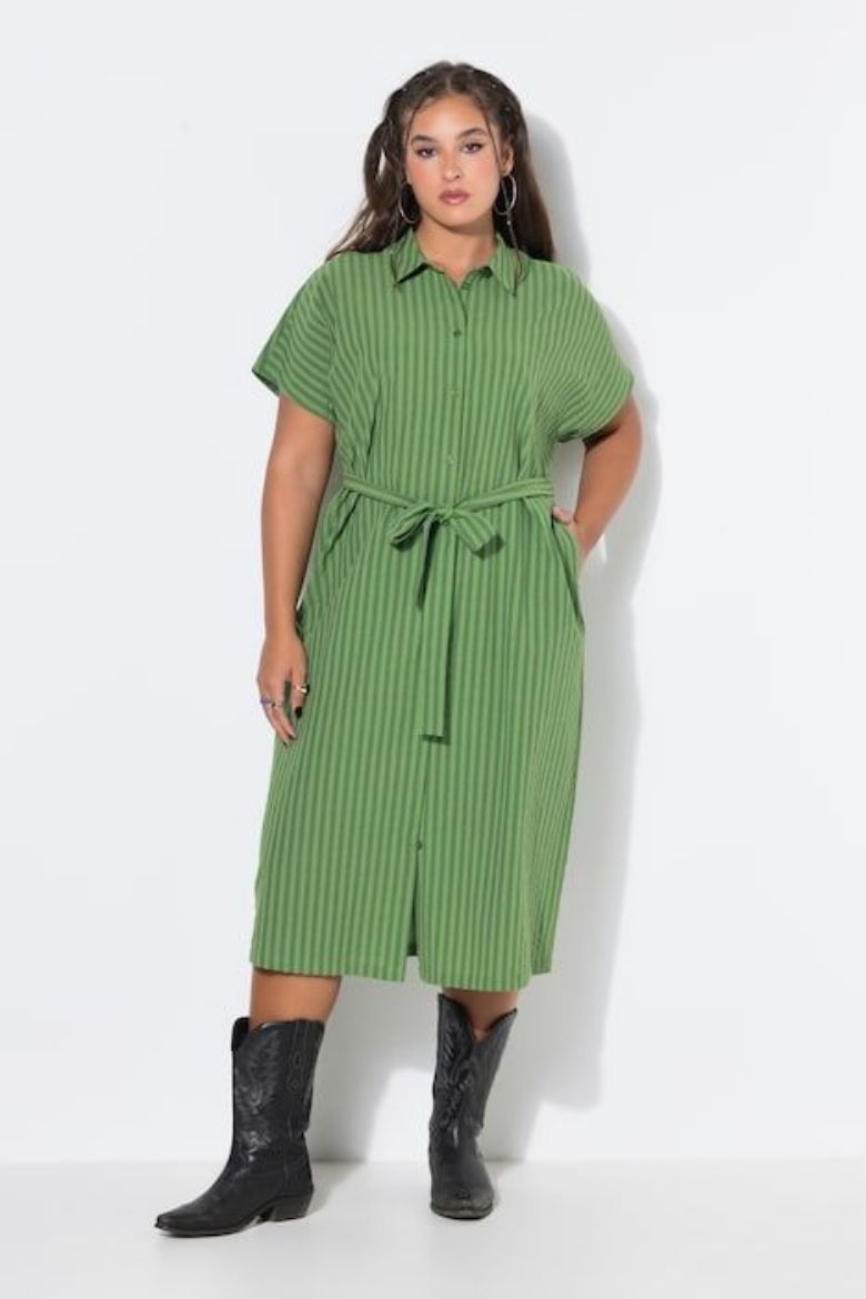 Moda za polnejše Haljina midi kratkih rukava plus velikost, xxl, Ulla Popken in Johann Popken (JP1880)