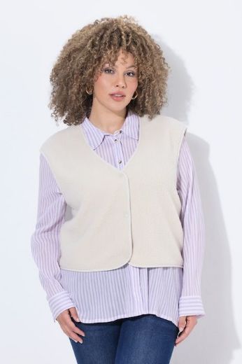 Moda za polnejše Prsluk plišani plus velikost, xxl, Ulla Popken in Johann Popken (JP1880)