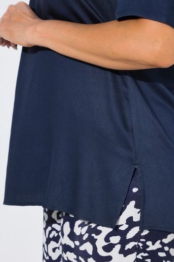 Moda za polnejše Bluza kratkih rukava s okruglim izrezom plus velikost, xxl, Ulla Popken in Johann Popken (JP1880)