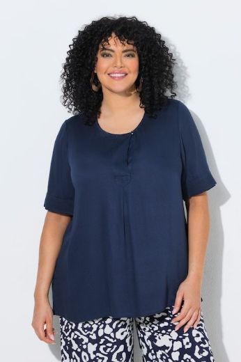 Moda za polnejše Bluza kratkih rukava s okruglim izrezom plus velikost, xxl, Ulla Popken in Johann Popken (JP1880)
