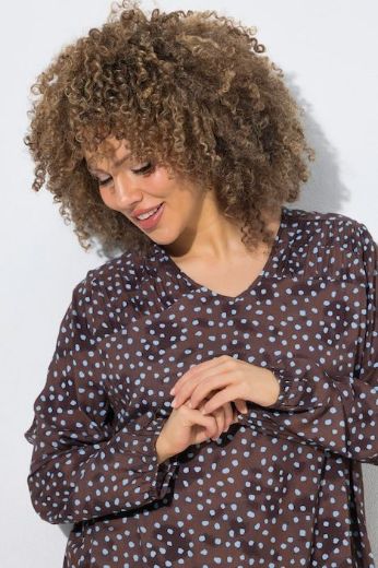 Moda za polnejše Bluza dugih rukava V ovratnika plus velikost, xxl, Ulla Popken in Johann Popken (JP1880)