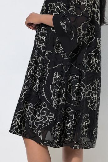 Moda za polnejše Haljina midi 3/4 rukava A kroja plus velikost, xxl, Ulla Popken in Johann Popken (JP1880)