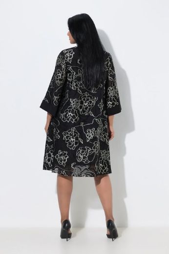 Moda za polnejše Haljina midi 3/4 rukava A kroja plus velikost, xxl, Ulla Popken in Johann Popken (JP1880)